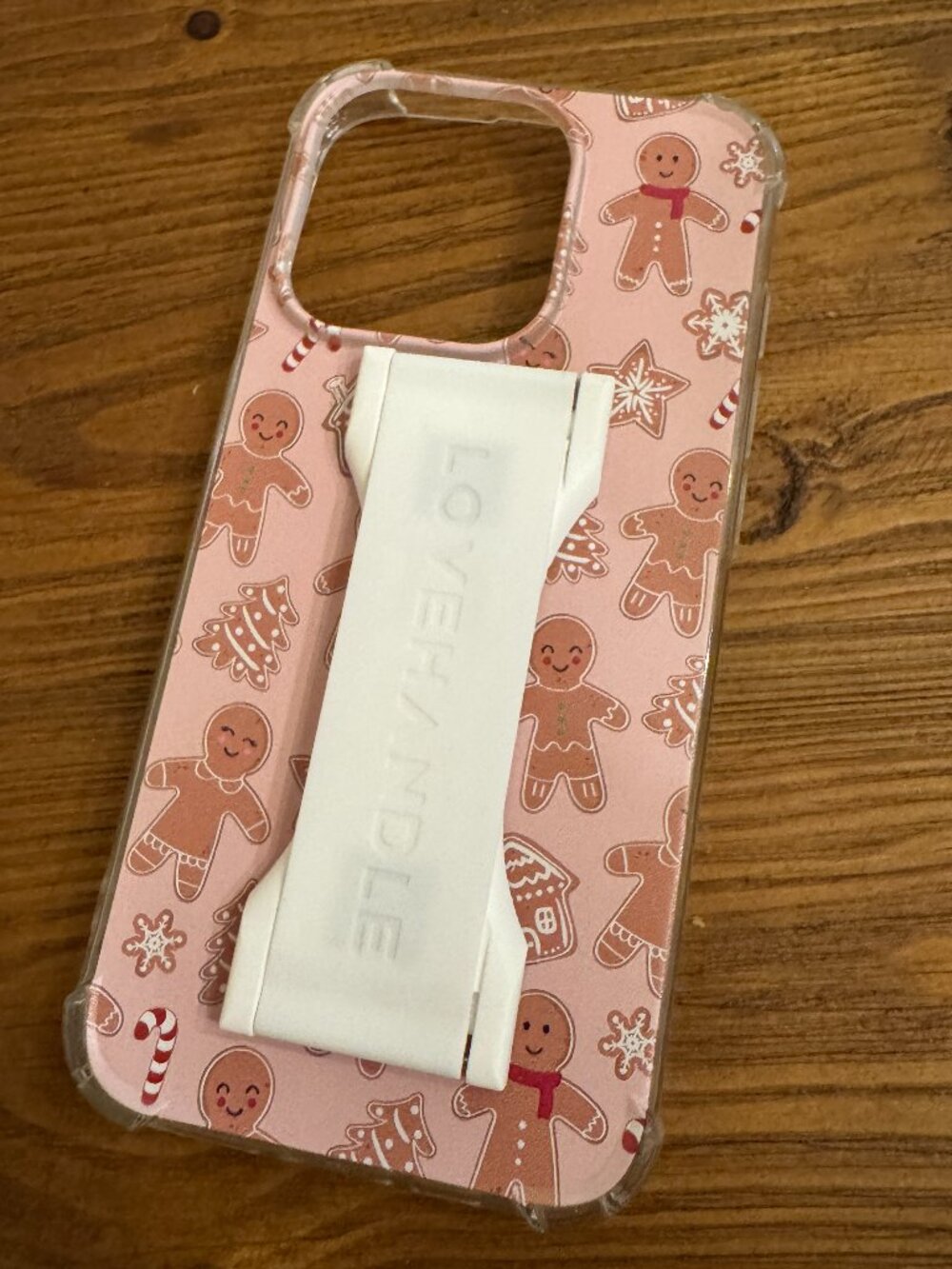 Christmas Gingerbread Phone Case Compatible with iPhone 15 Pro, Clear Bumper
